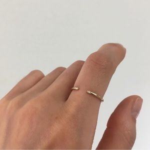 Jennie Kwon 14k rose gold stacking cuff ring